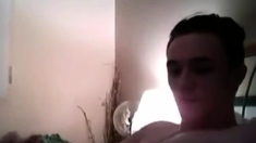 Horny Yorkshire lad cums for girl