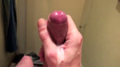 Four uncut foreskin cumshots compilation