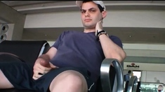 Public Masturbation with Huge Cum
