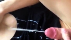 Ooops! I Stained My Black Dress With Cum Again!!