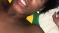 Amateur ebony big cock fucking and facial finale