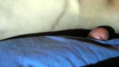 Blue pillow humping cum