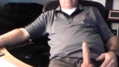 Handsome dad exposing his penis