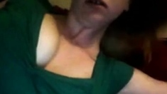 UK girl quick boob flash on webcam