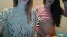 Two Girls kissing on Webcam