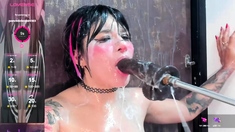 Sexy solo girl loving masturbation with toys