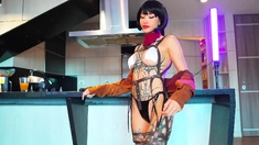 Nasty asian brunette teases and masturbates