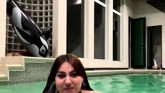 Amateur striptease and Solo masturbation