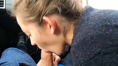 Blowjob fucking cumshot outdoors