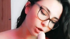 Blonde tight pussy babe solo toy fun in glamour masturbation