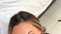 Homemade amateur blonde blowjob