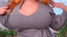 Great Big Boobs On Masturbating Redhead