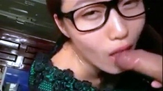 Amateur Asian Girl Gives Blowjob
