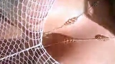Amateur striptease and Solo masturbation