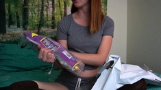 Amateur blondie solo anal masturbation