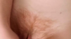Hairy amateur solo toy fuck