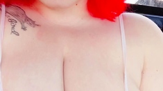 Great Big Boobs On Masturbating Redhead