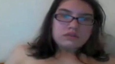 Hairy Amateur Babe Masturbating on Webcam