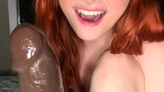 Hot amateur naked redhead teen in the room