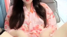 Big boobs camgirl rides her toy on webcam