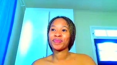Ebony Goddess with Huge Natural Breasts on Webcam