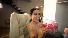 Beautiful brunette with big boobs jerk off instrucions