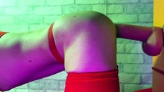 Long Wall-mounted Dildo Easily Enters Deep Into A Sexy