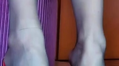 Fetish amateur sex in pink gloves and stockings