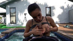 Russian Goddess Gets Fucked By Pool - Perfect Tits-crystal
