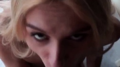 Hot teen with perfect ass fucking by the window in front of