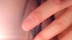 Cummy amateur pussy close up