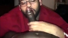 Big Black Cock Blowjob By Amateur Dick Gobbler