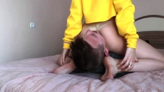 Young Goddess - Yellow Sweater Ass Sniffing