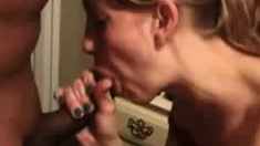 Cute Blonde Takes Black Dick In Her Ass