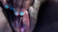 Pumped ebony pussy lips