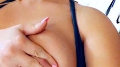 Great Big Boobs On Masturbating Redhead